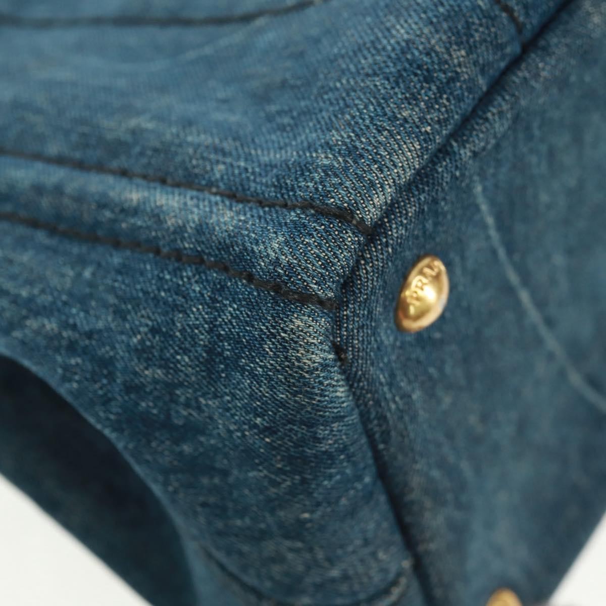 Prada Canapa Tote Denim Blue Denim_Jeans Tote Bag Bag