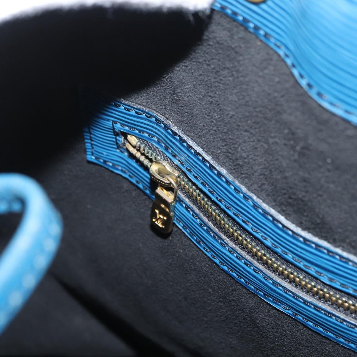 Louis Vuitton Petit Noe Nm Handbag Epi Leather Blue Leather Shoulder Bag