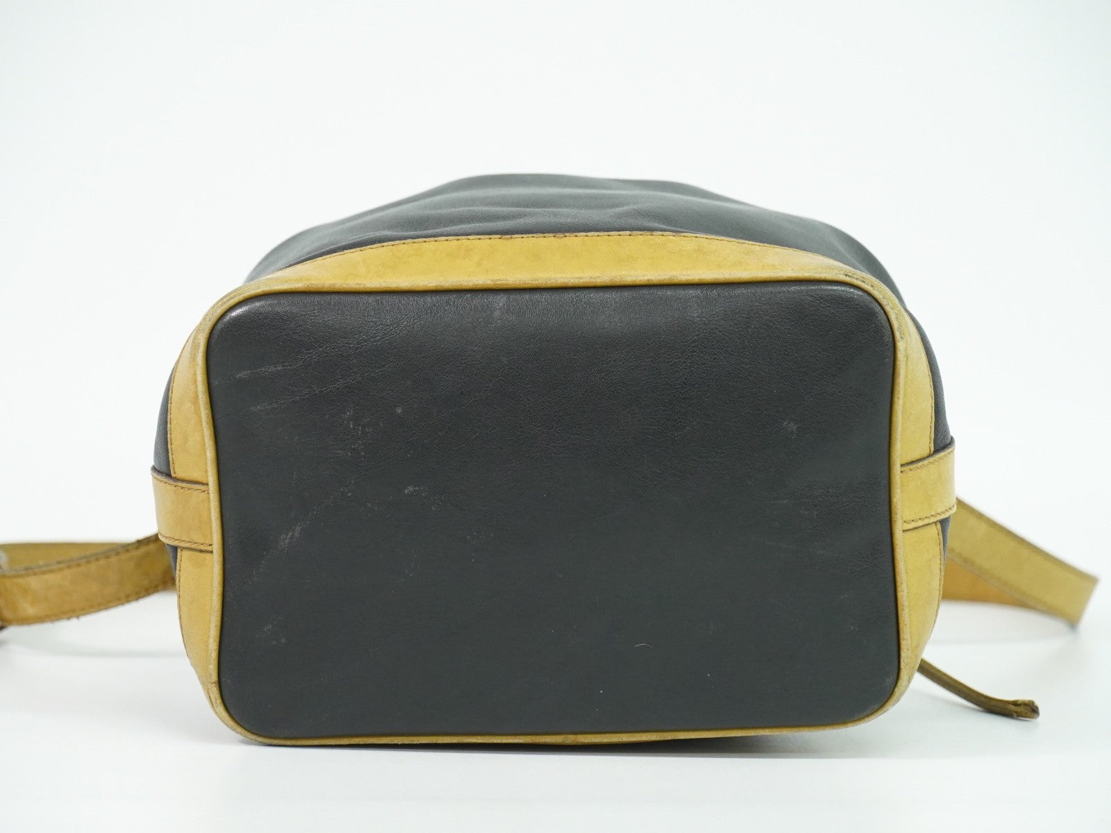 Celine Bucket Sangle Black And Brown Leather Black Leather Shoulder Bag Bag