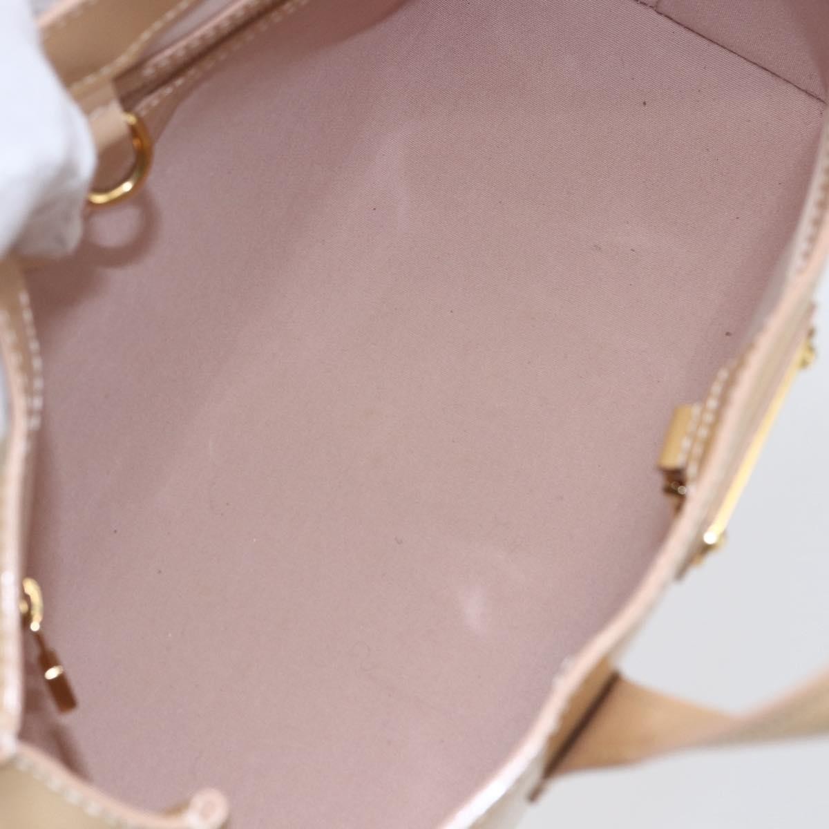 Louis Vuitton Wilshire Handbag Monogram Vernis Beige Patent_Leather Handbag