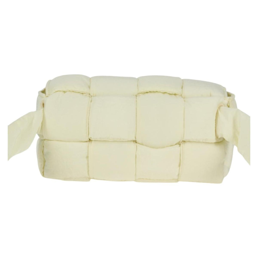Bottega Veneta Padded Tech Cassette Crossbody Bag Intrecciato Nylon White Synthetic Bag