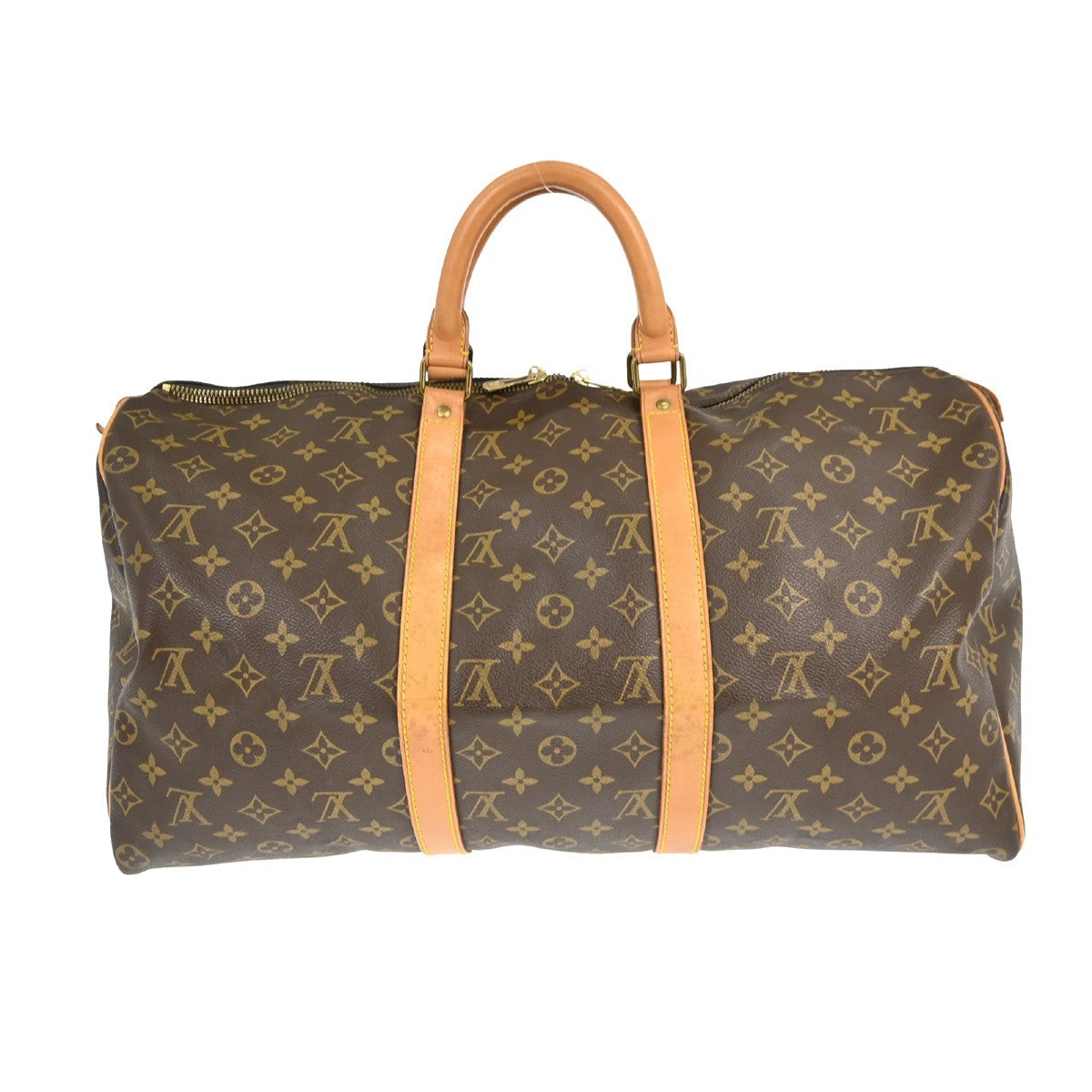 Louis Vuitton Keepall Bag Monogram Canvas Brown Canvas Travel Bag