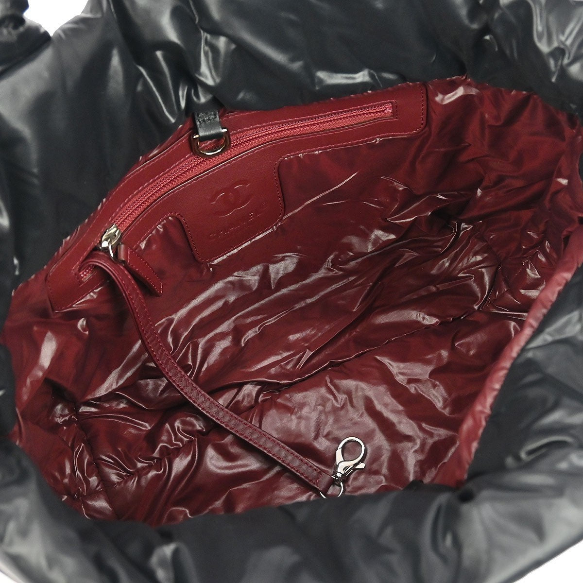 Chanel Coco Cocoon Reversible Tote Quilted Nylon Black Nylon Tote Bag Bag