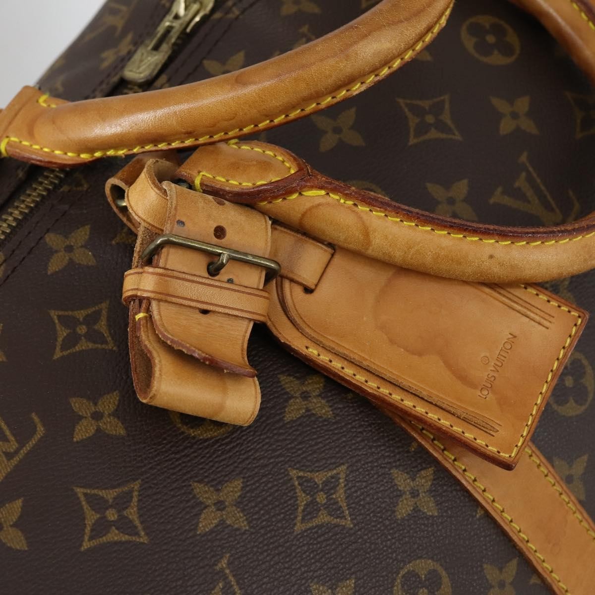 Louis Vuitton Keepall Bandouliere Bag Monogram Canvas Brown Canvas Travel Bag