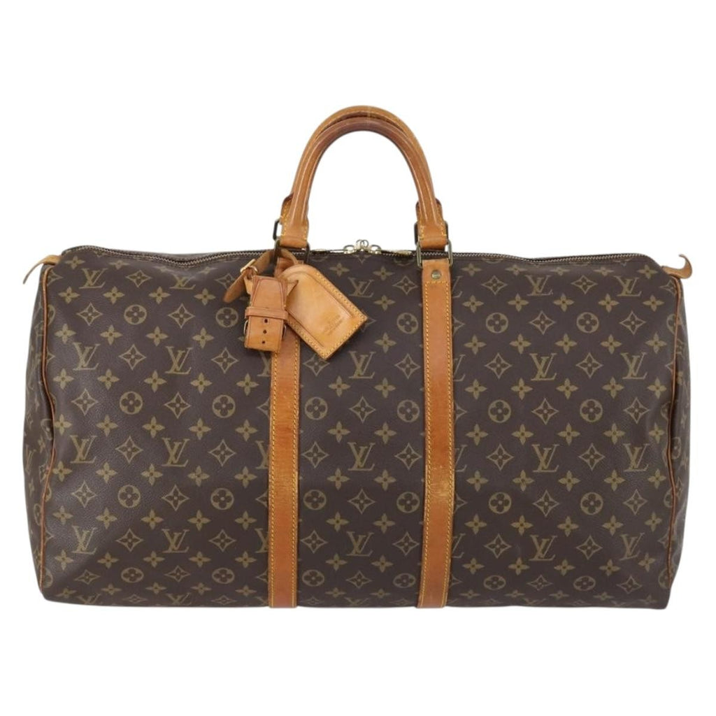 Louis Vuitton Keepall Bag Monogram Canvas Brown Canvas Travel Bag