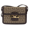 Celine Vintage Horse Carriage C Macadam Shoulder Bag Canvas And Leather Beige Canvas Shoulder Bag Bag