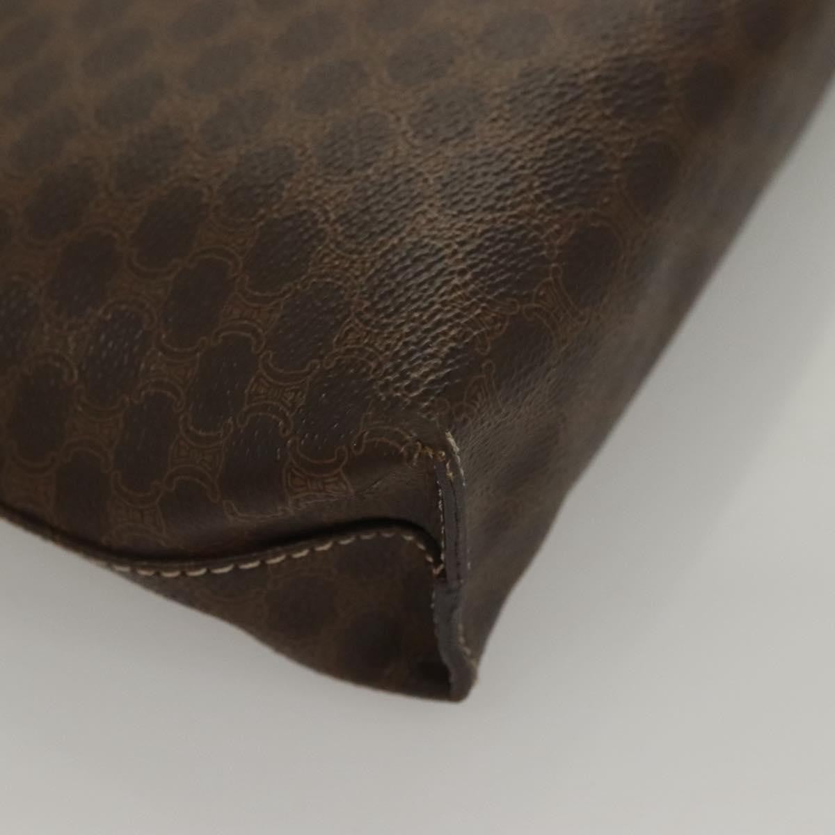 Celine Triomphe Vintage Handbag Macadam Canvas Brown Canvas Bag
