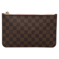 Louis Vuitton Neverfull Pochette Damier Brown Canvas Bag