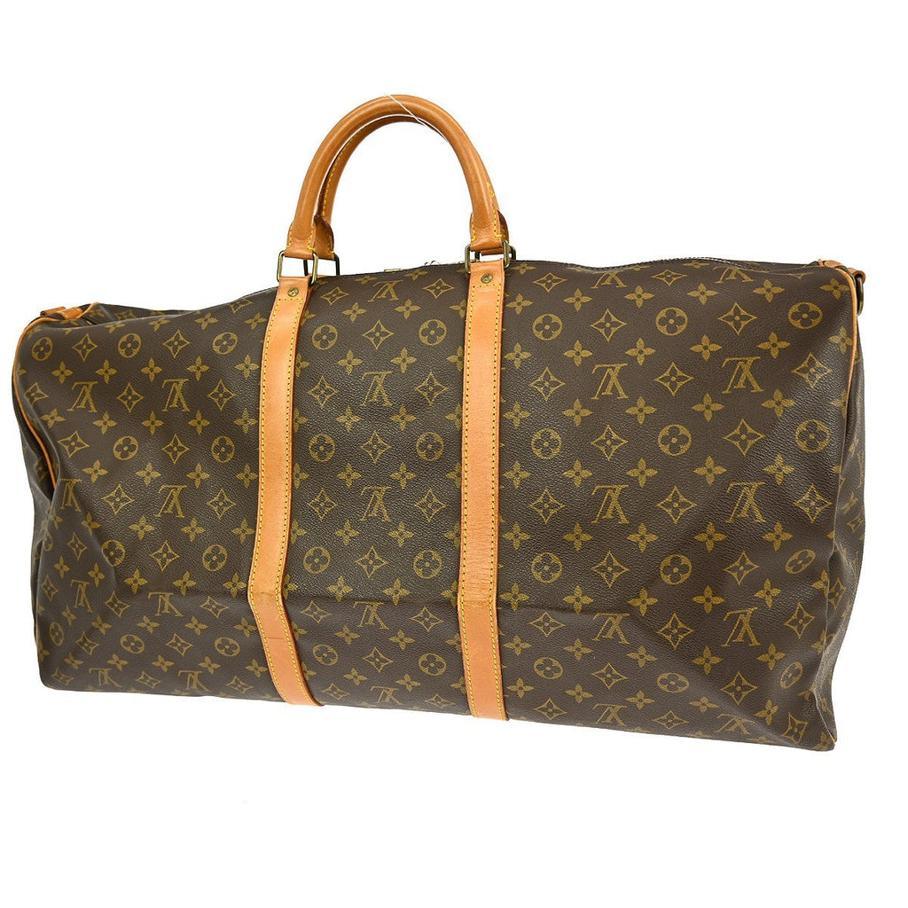 Louis Vuitton Keepall Bag Monogram Canvas Brown Canvas Travel Bag