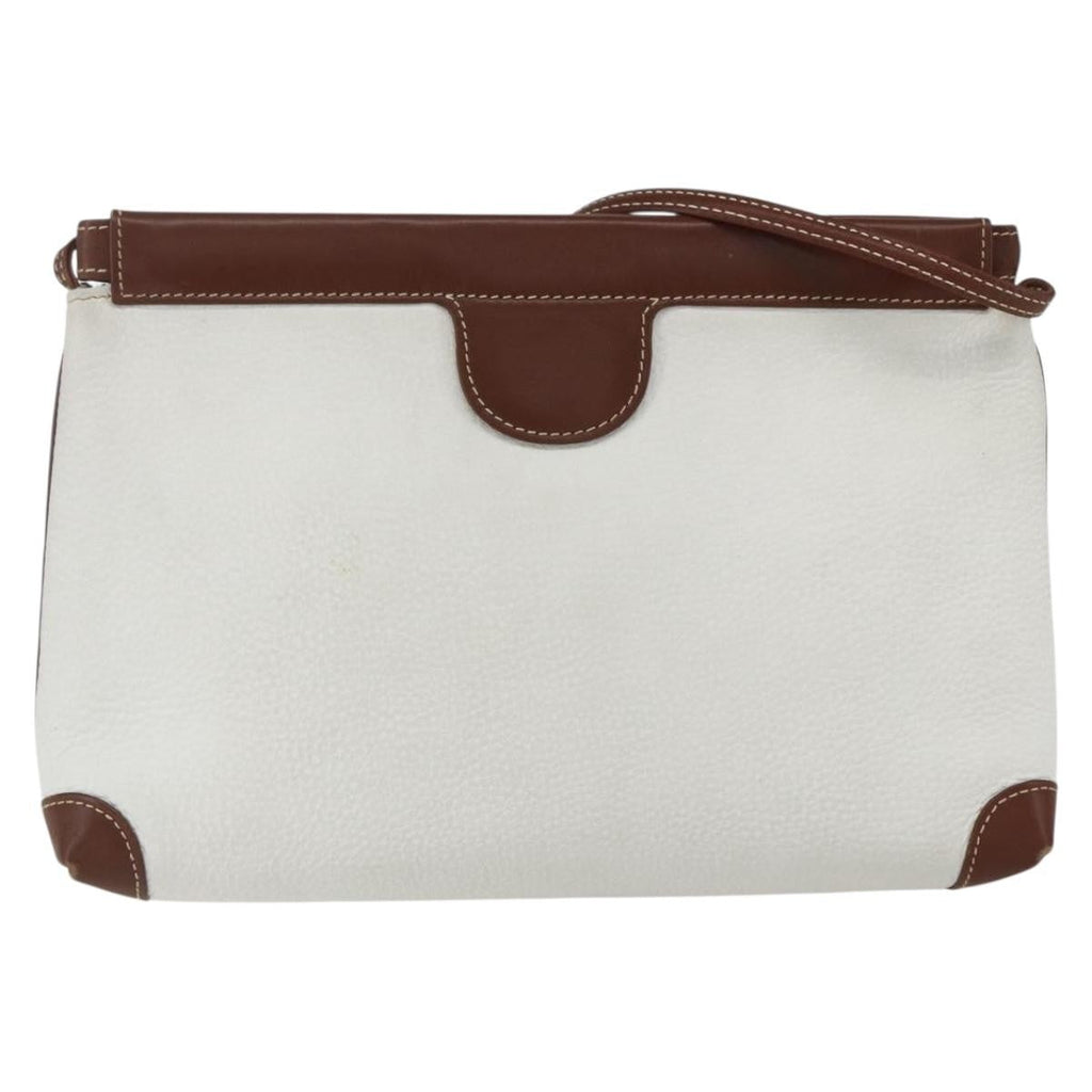 Gucci Vintage Shoulder Bag Leather White Leather Shoulder Bag Bag (Pre-Owned)