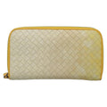Bottega Veneta Intrecciato Long Zip  Wallet Leather Beige Leather Wallets Accessory