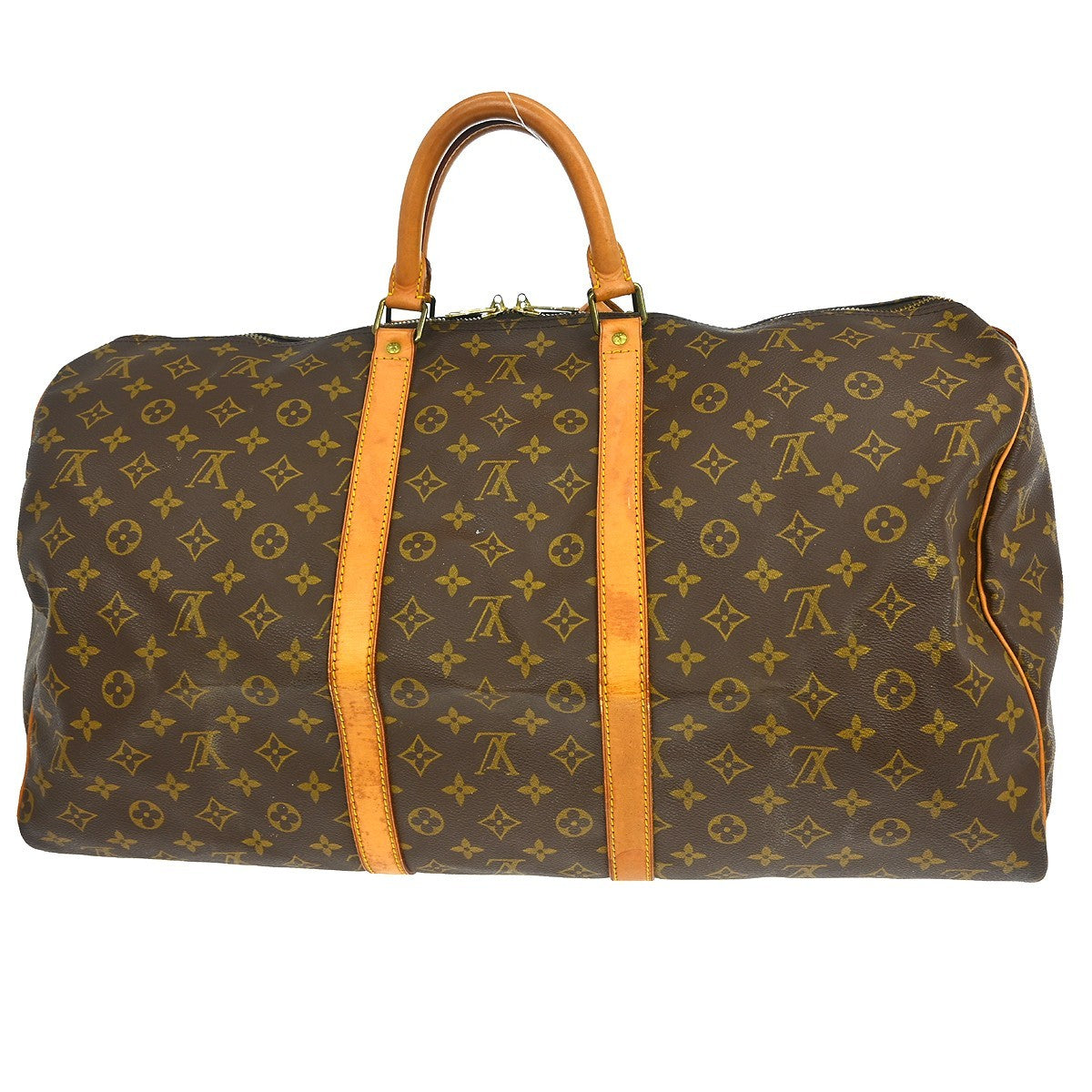Louis Vuitton Keepall Bag Monogram Canvas Brown Canvas Travel Bag