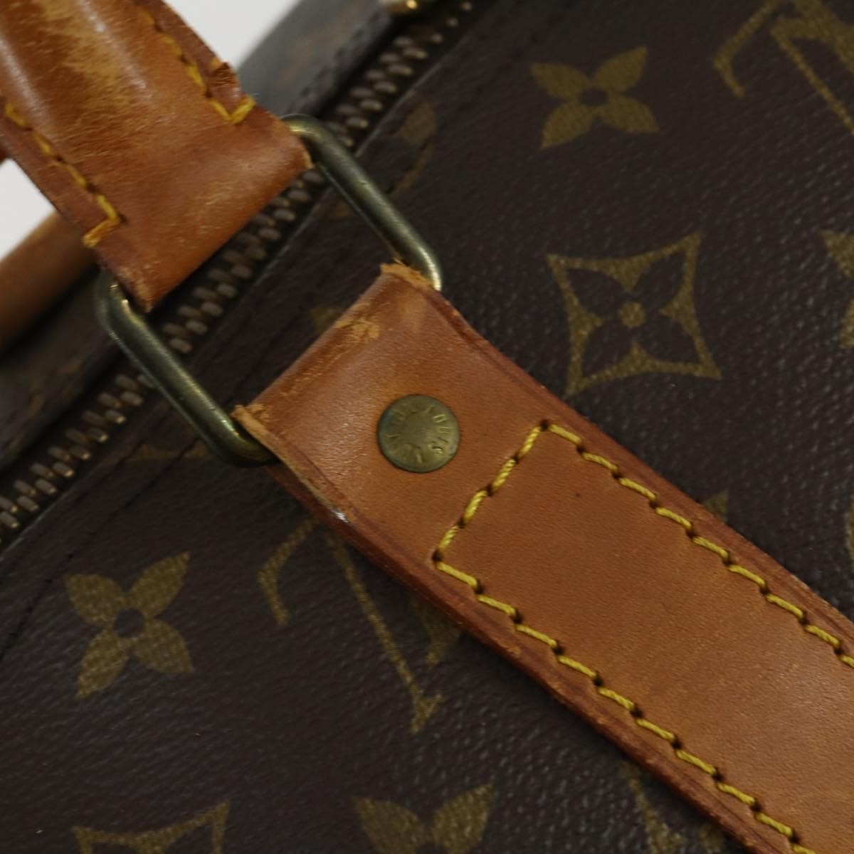 Louis Vuitton Keepall Bag Monogram Canvas Brown Canvas Travel Bag