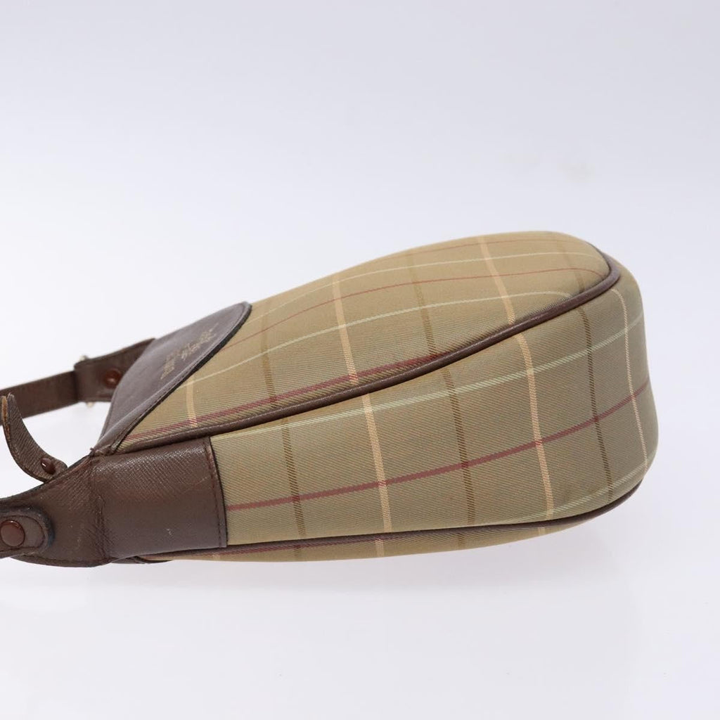 Burberry Nova Check Shoulder Bag Canvas Beige Canvas Shoulder Bag