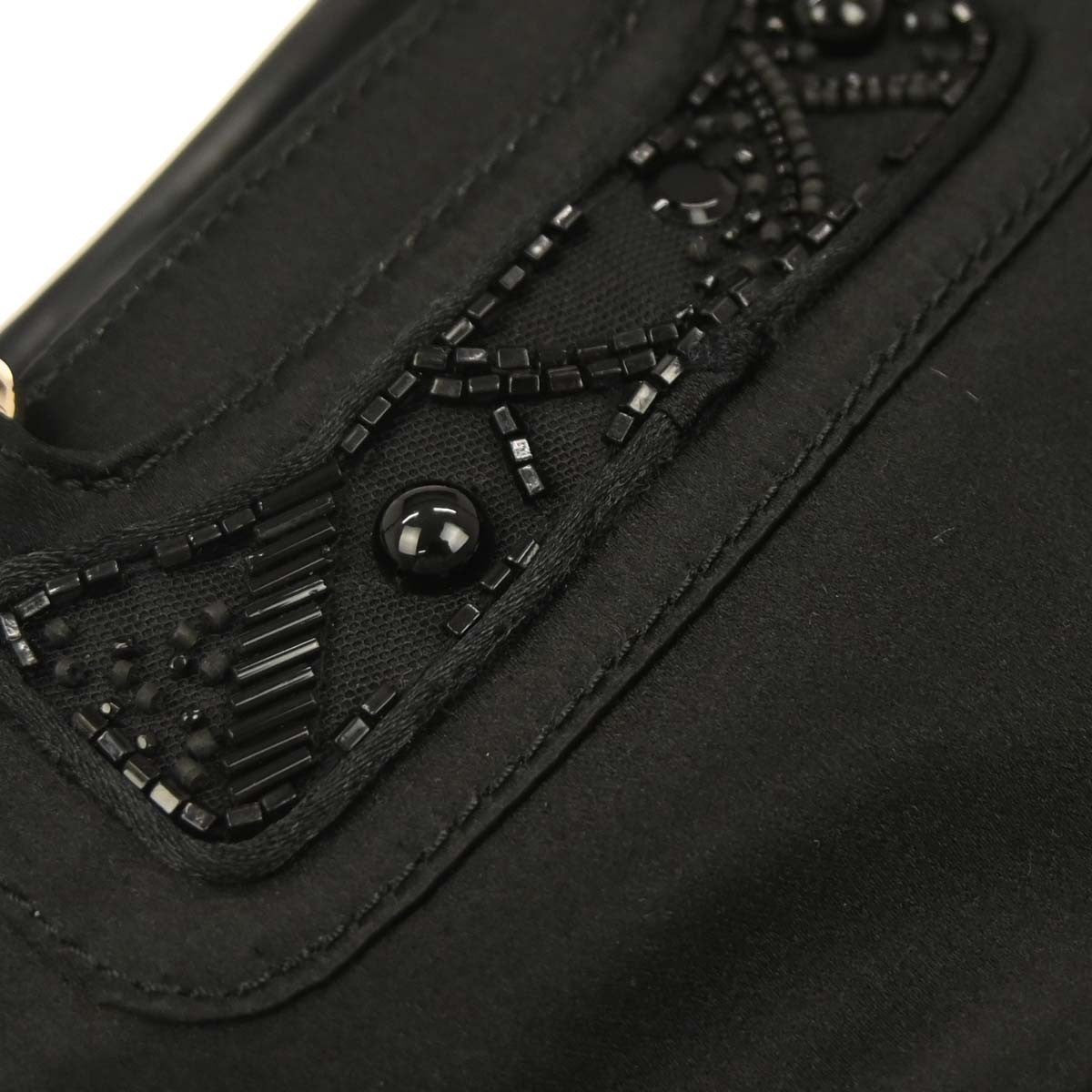 Celine Boogie Satchel Satin Black Satin Handbag