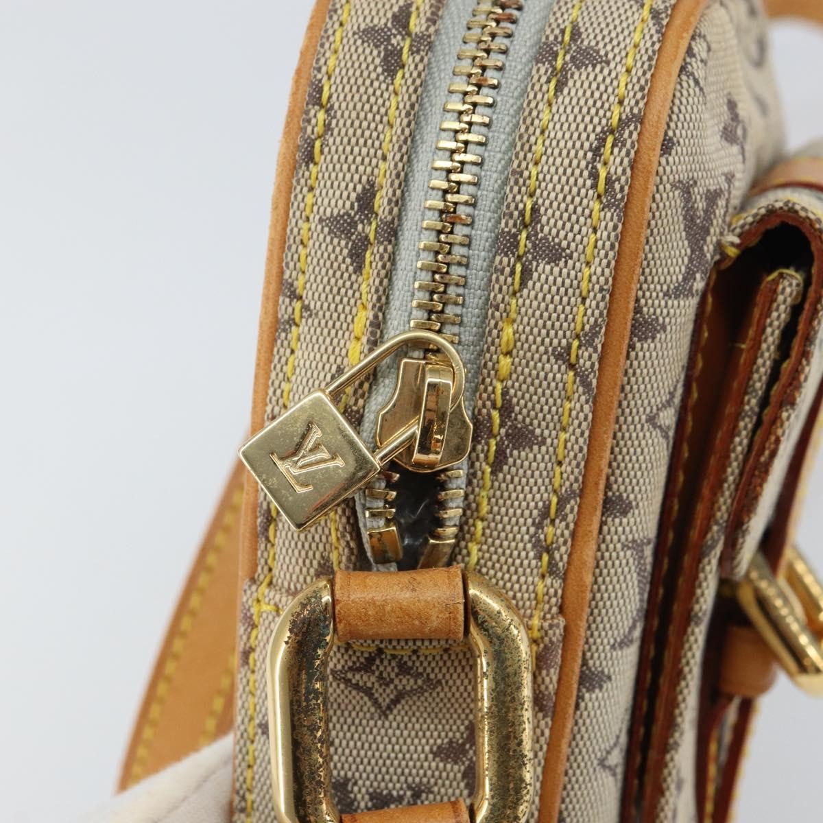 Louis Vuitton Juliette Crossbody Bag Mini Lin Blue Canvas Shoulder Bag