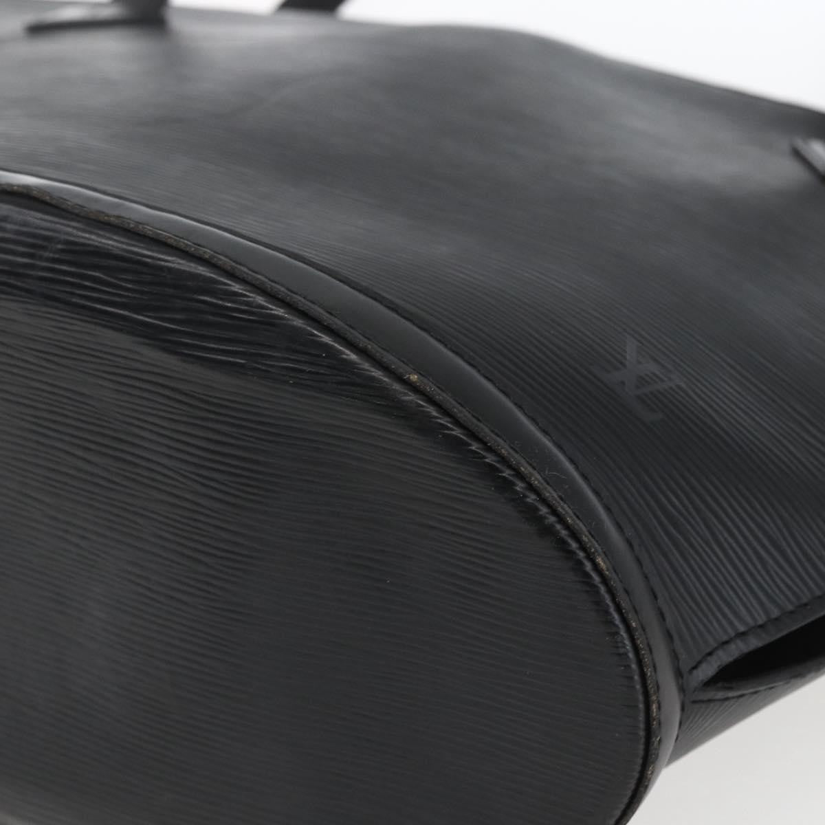 Louis Vuitton Saint Jacques Handbag Epi Leather Black Leather Handbag