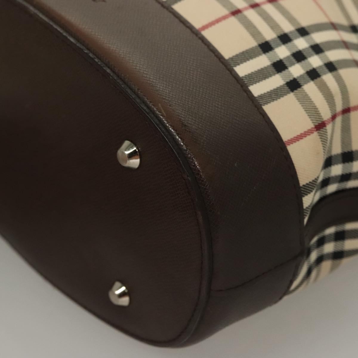 Burberry Nova Check Tote Canvas Check Pattern Beige Canvas Tote Bag