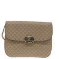 Celine Vintage Macadam Shoulder Bag Canvas And Leather Beige Canvas Shoulder Bag Bag