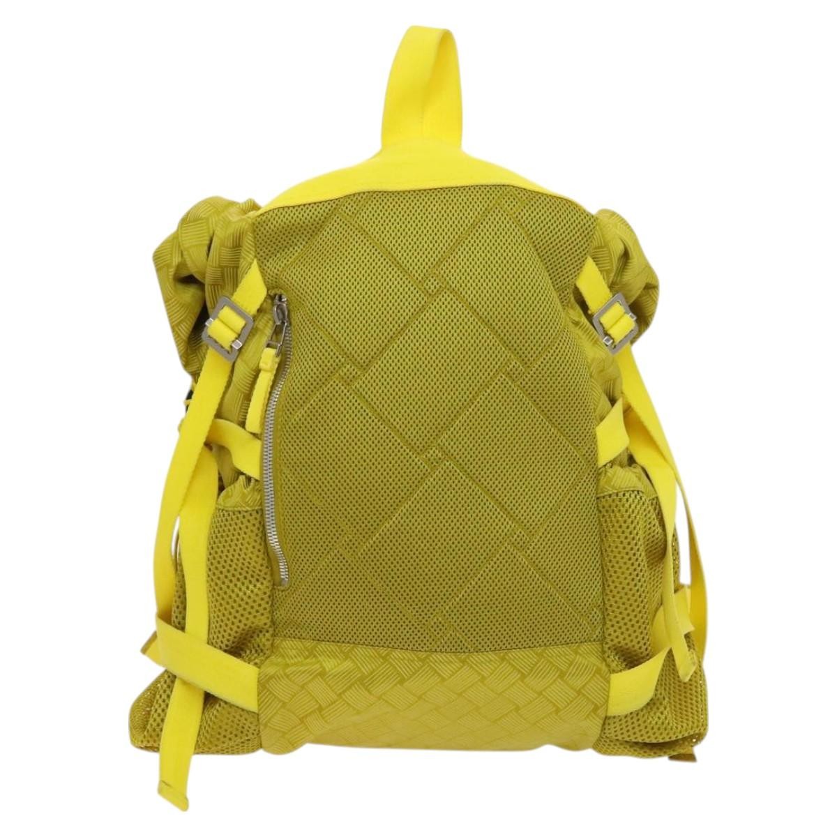 Bottega Veneta Vintage Backpack Nylon Yellow Nylon Backpack Bag