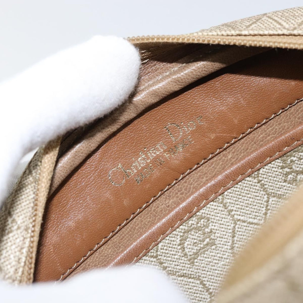 Christian Dior Vintage Honeycomb Shoulder Bag Canvas Beige Canvas Shoulder Bag Bag (Pre-Owned)