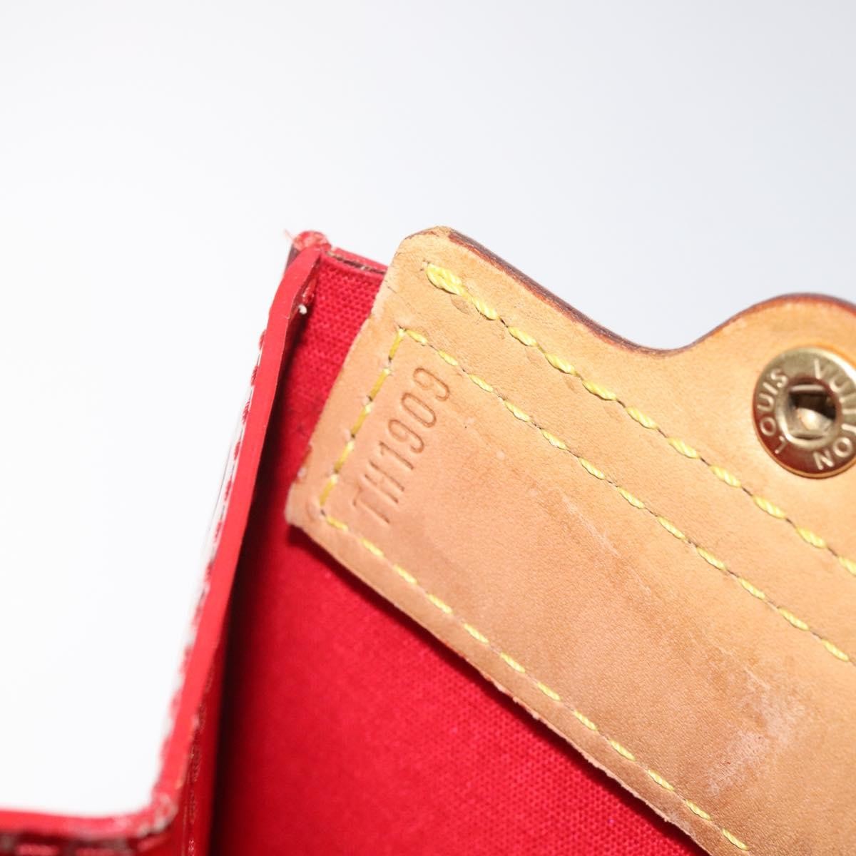 Louis Vuitton Stanton Handbag Monogram Vernis Red Patent_Leather Tote Bag