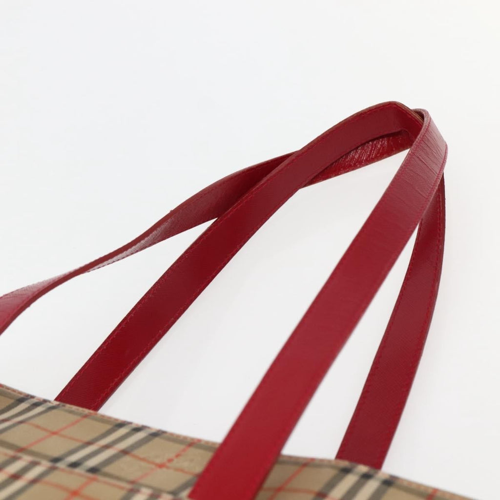 Burberry Nova Check Tote Canvas Check Pattern Beige Canvas Tote Bag