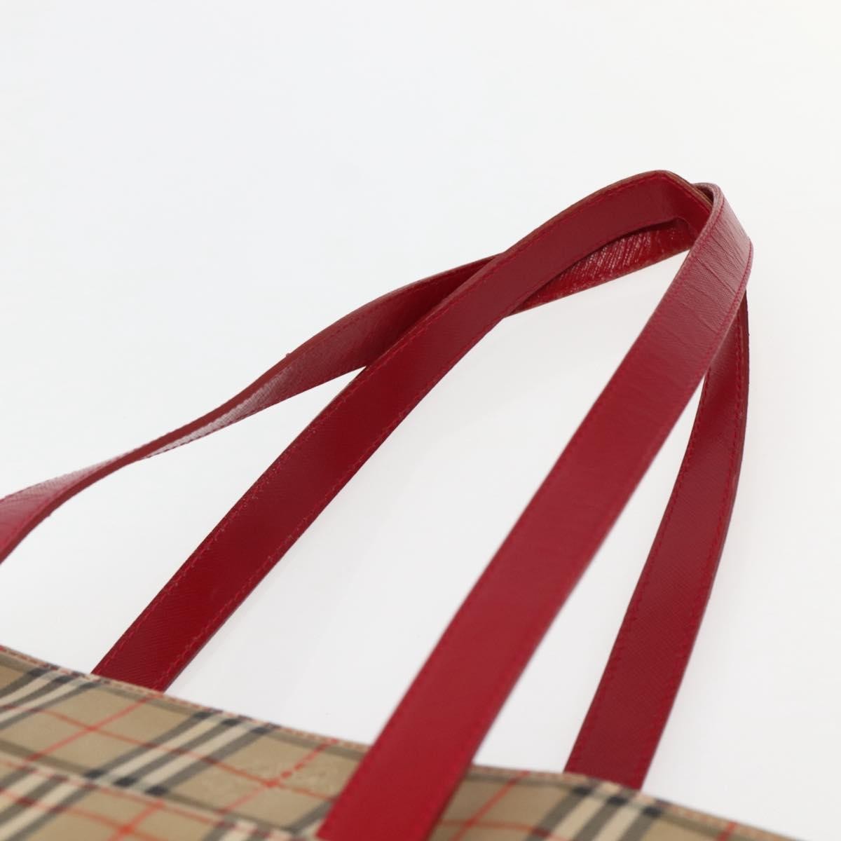 Burberry Nova Check Tote Canvas Check Pattern Beige Canvas Tote Bag