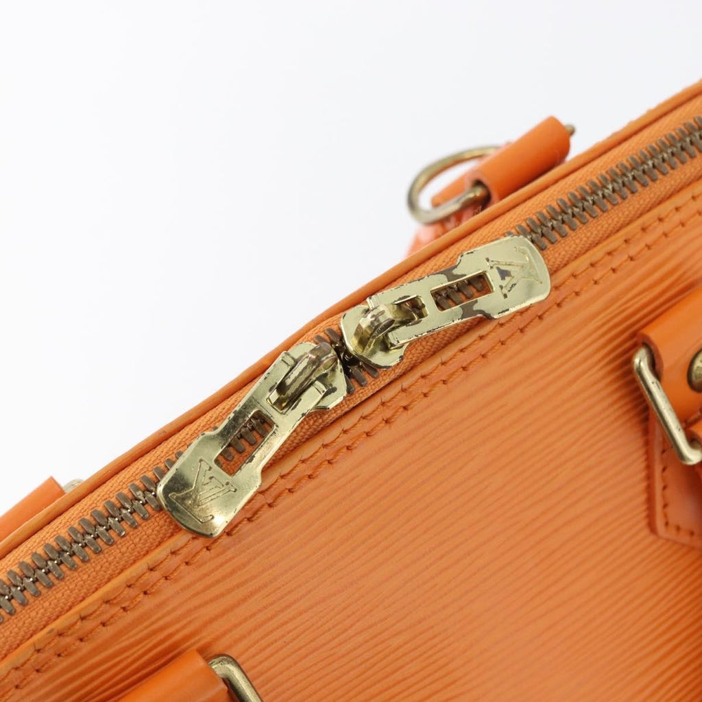 Louis Vuitton Alma Handbag Epi Leather Orange Leather Handbag