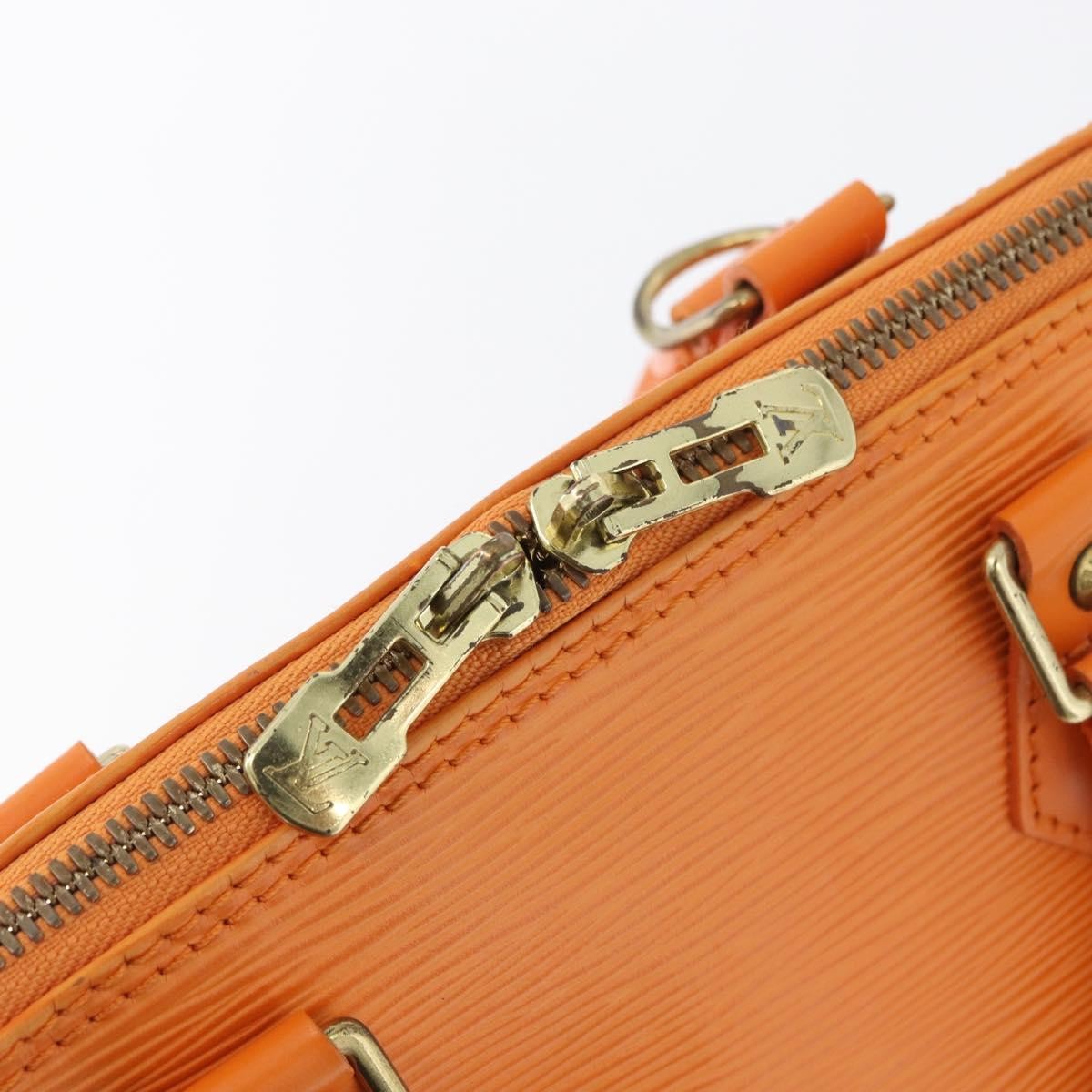 Louis Vuitton Alma Handbag Epi Leather Orange Leather Handbag