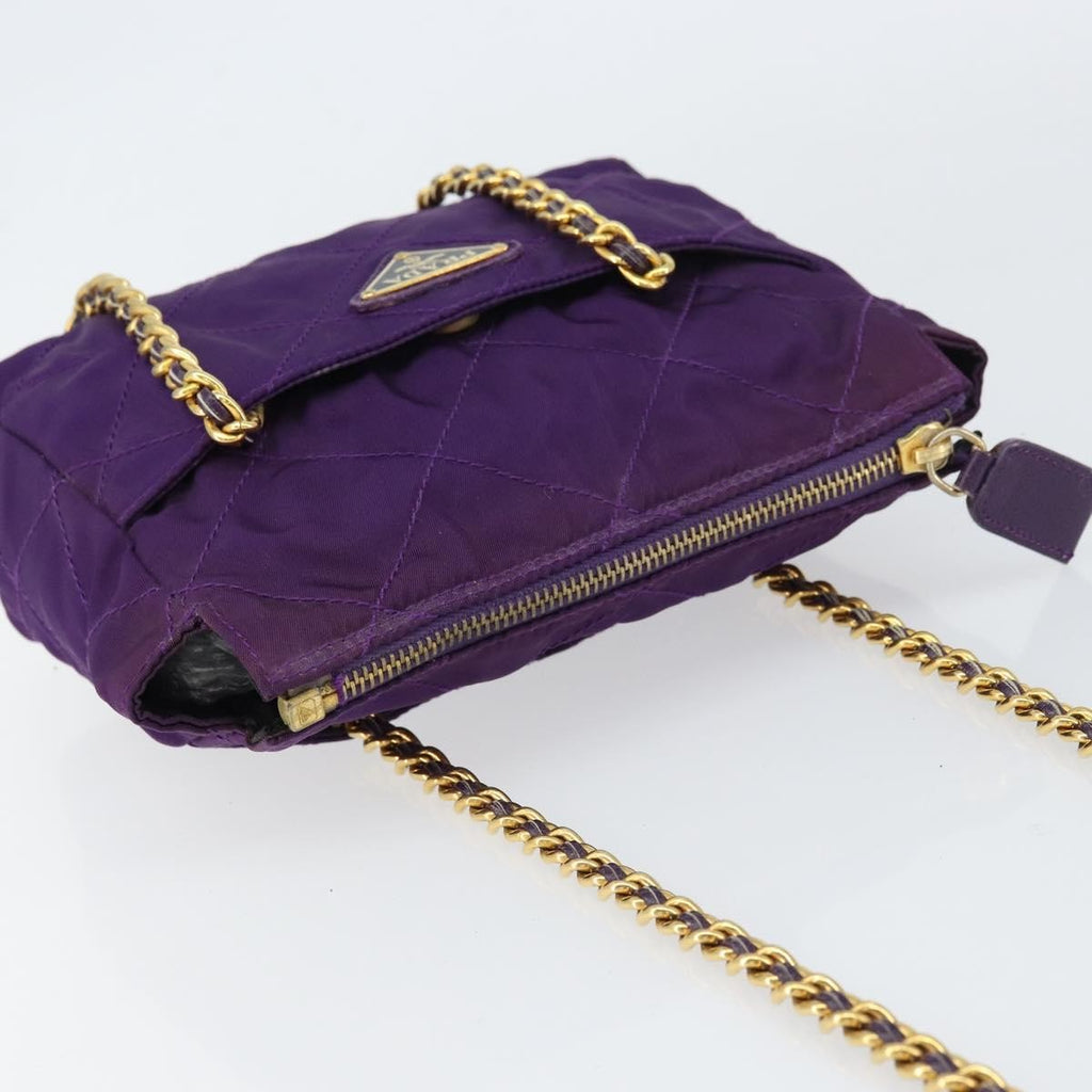Prada Re-Edition 1995 Chain Tote Quilted Re-Nylon Purple Nylon Shoulder Bag Bag