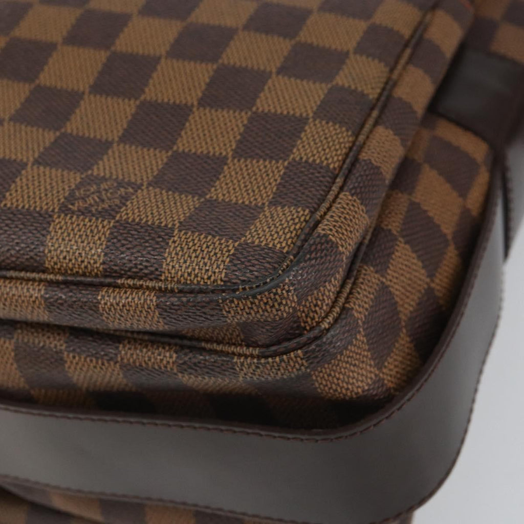 Louis Vuitton Naviglio Handbag Damier Brown Canvas Shoulder Bag
