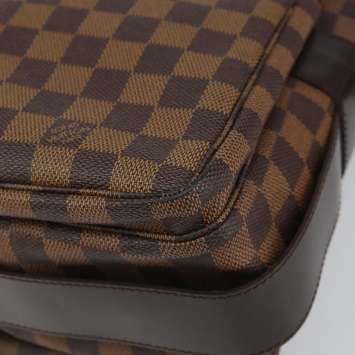 Louis Vuitton Naviglio Handbag Damier Brown Canvas Shoulder Bag