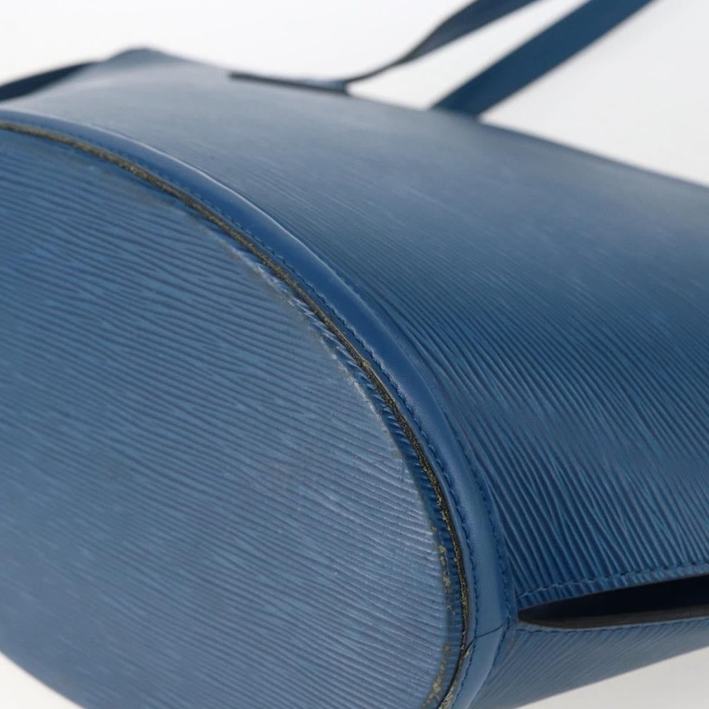 Louis Vuitton Saint Jacques Handbag Epi Leather Blue Leather Shoulder Bag