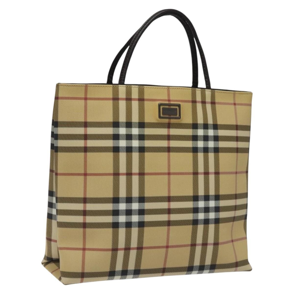 Burberry Nova Check Handbag Nova Check Canvas Beige Canvas Handbag