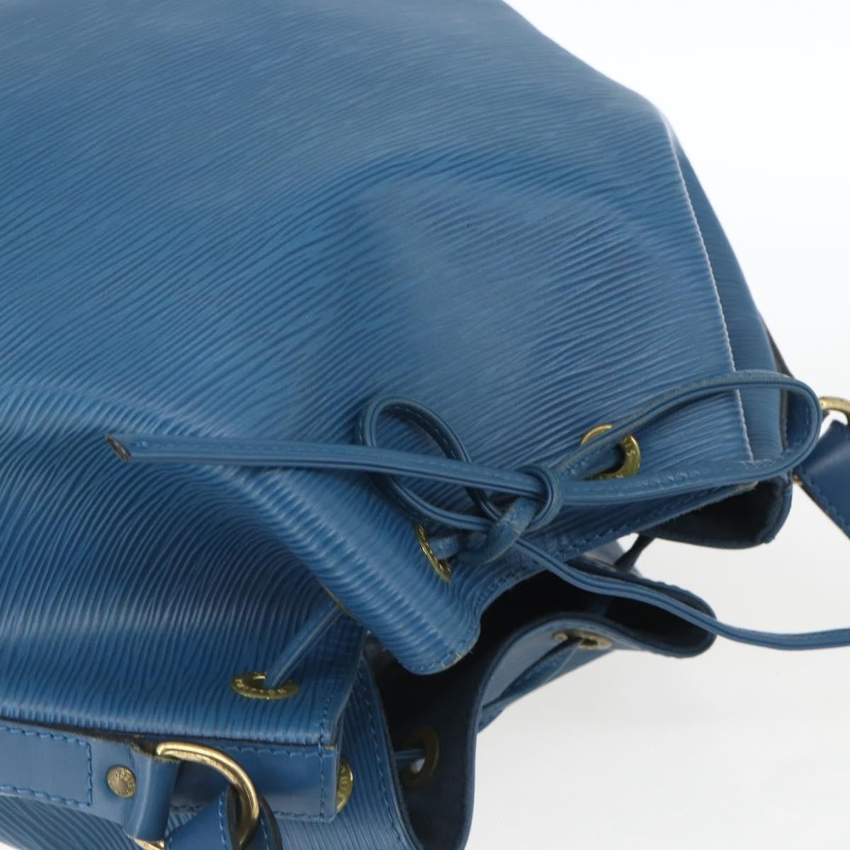 Louis Vuitton Petit Noe Handbag Epi Leather Blue Leather Shoulder Bag