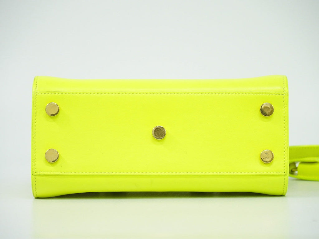 Saint Laurent Sac De Jour Nm Bag Leather Yellow Leather Handbag (Pre-Owned)