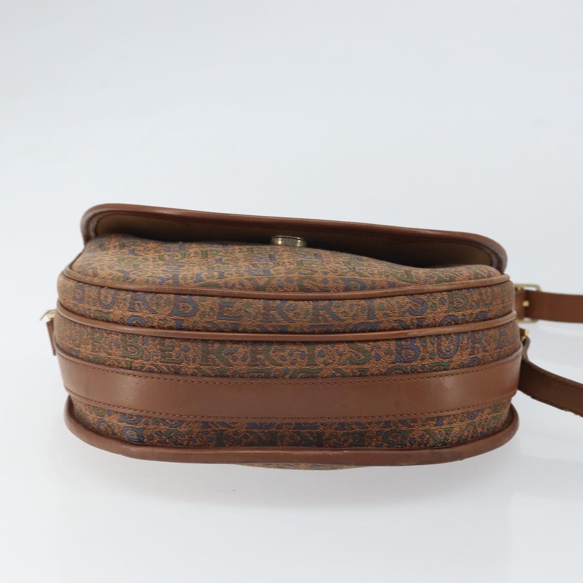 Burberry Flap Shoulder Bag Canvas Brown Canvas Shoulder Bag