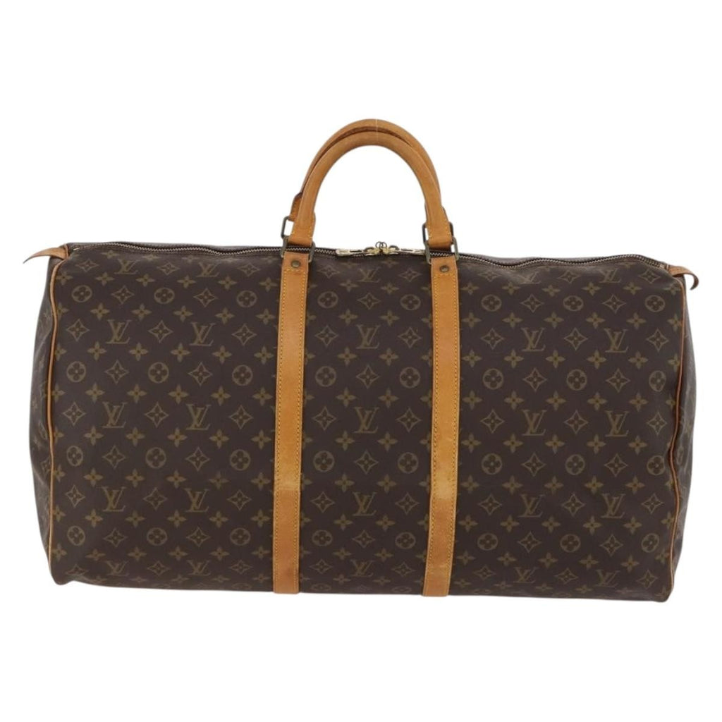 Louis Vuitton Keepall Bag Monogram Canvas Brown Canvas Travel Bag