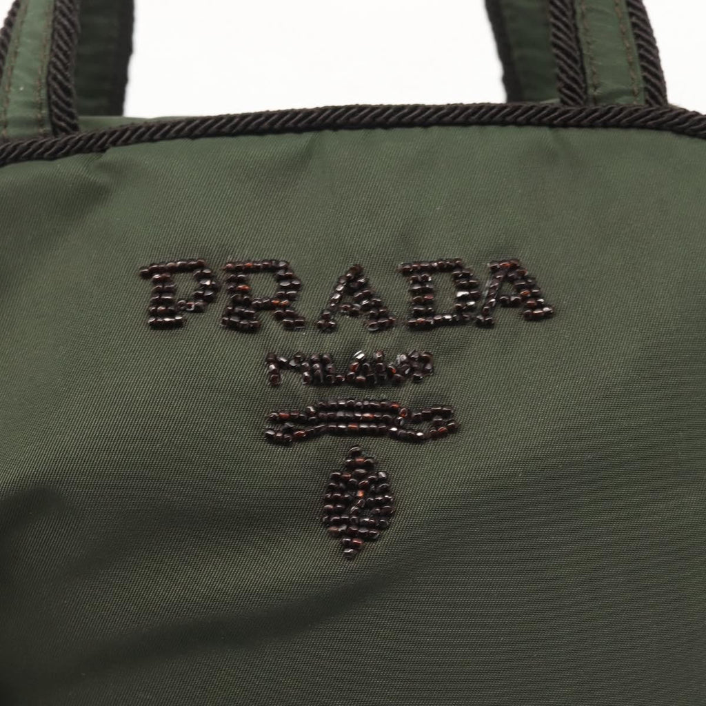 Prada Vintage Handbag Tessuto Khaki Nylon Handbag