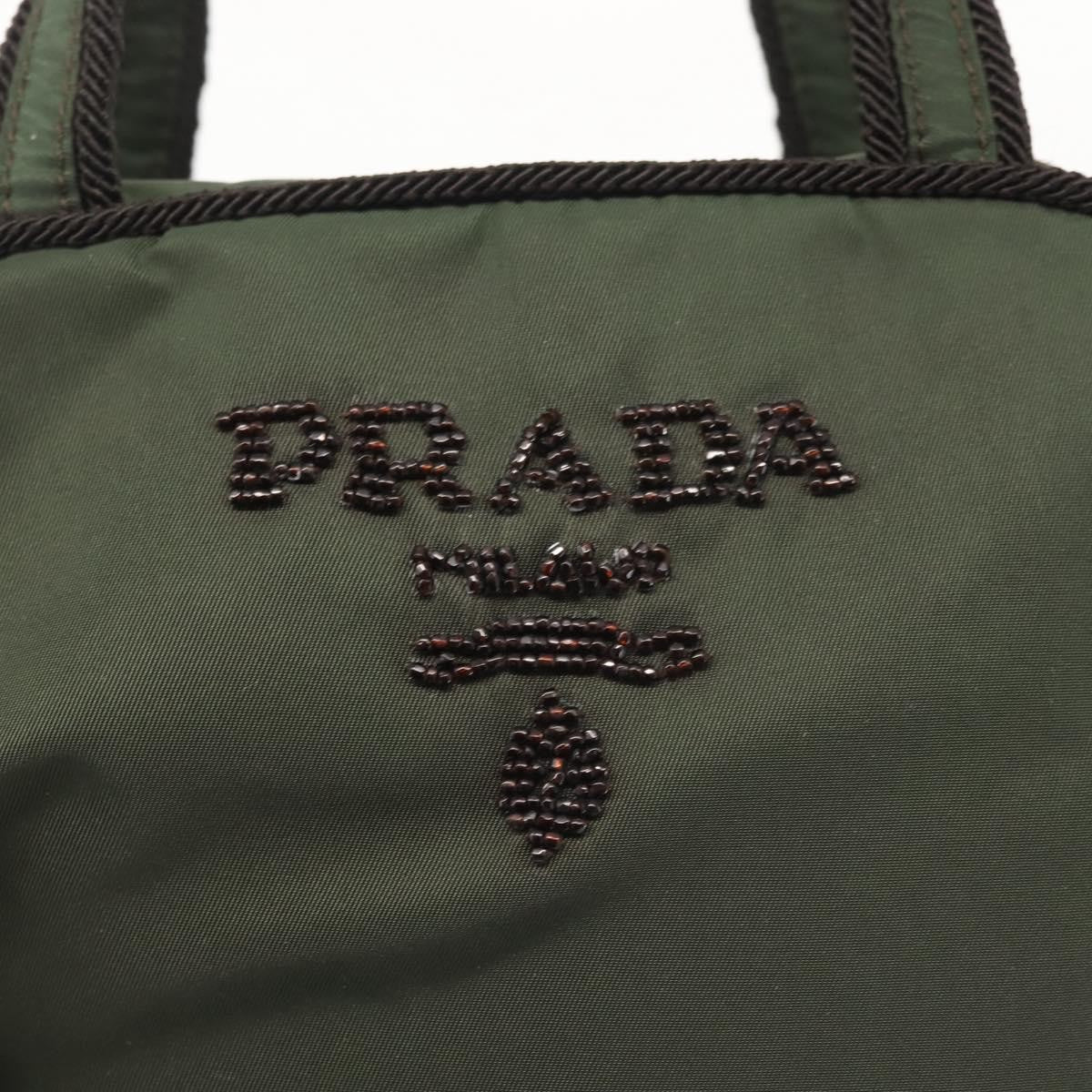 Prada Vintage Handbag Tessuto Khaki Nylon Handbag
