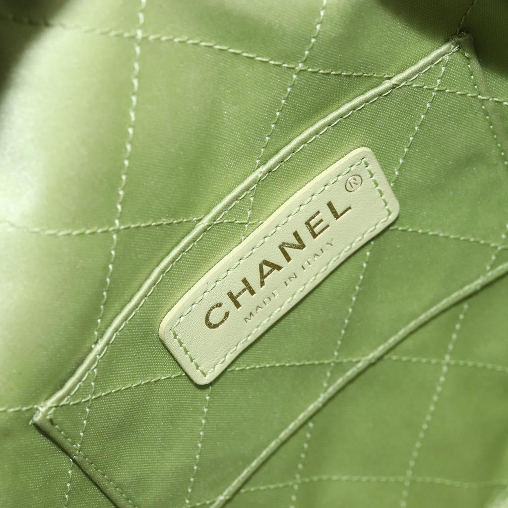 Chanel Diamond Chain Crossbody Bag Quilted Lambskin Green Leather Shoulder Bag Bag