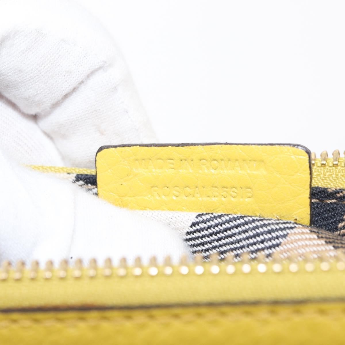 Burberry Vintage Shoulder Bag Leather Yellow Leather Shoulder Bag