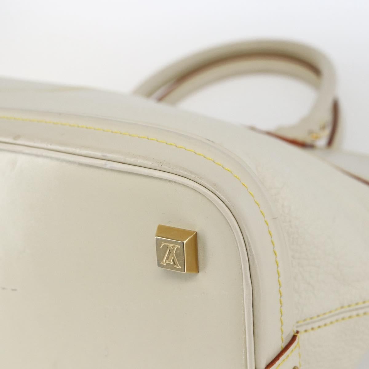 Louis Vuitton Suhali Lockit Handbag Leather White Leather Handbag