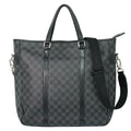 Louis Vuitton Tadao Handbag Damier Graphite Black Canvas Tote Bag