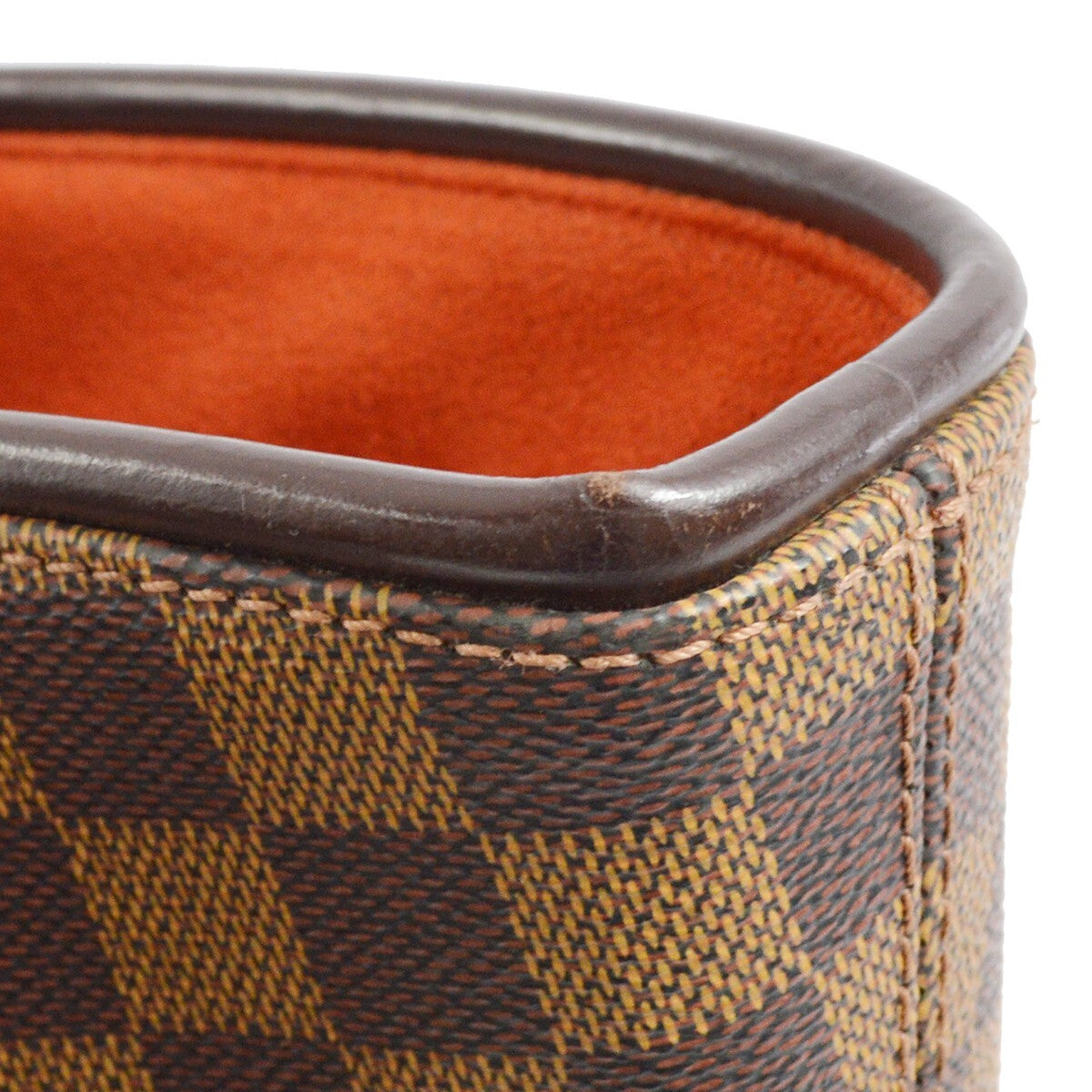 Louis Vuitton Manosque Handbag Damier Brown Canvas Tote Bag