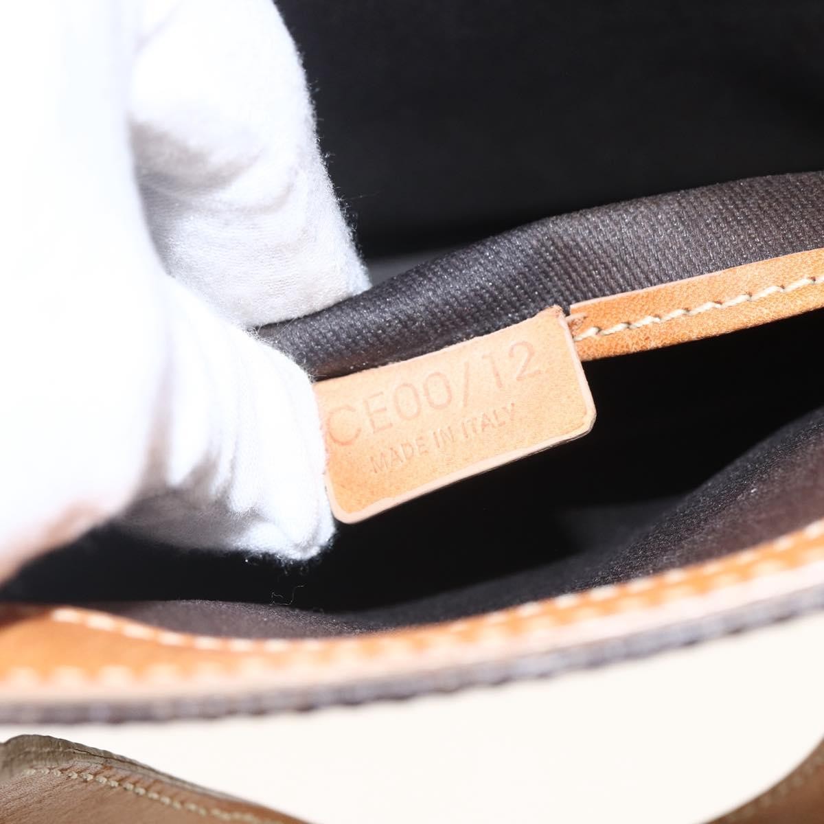 Celine Vintage Macadam Handbag Canvas And Leather Brown Canvas Handbag