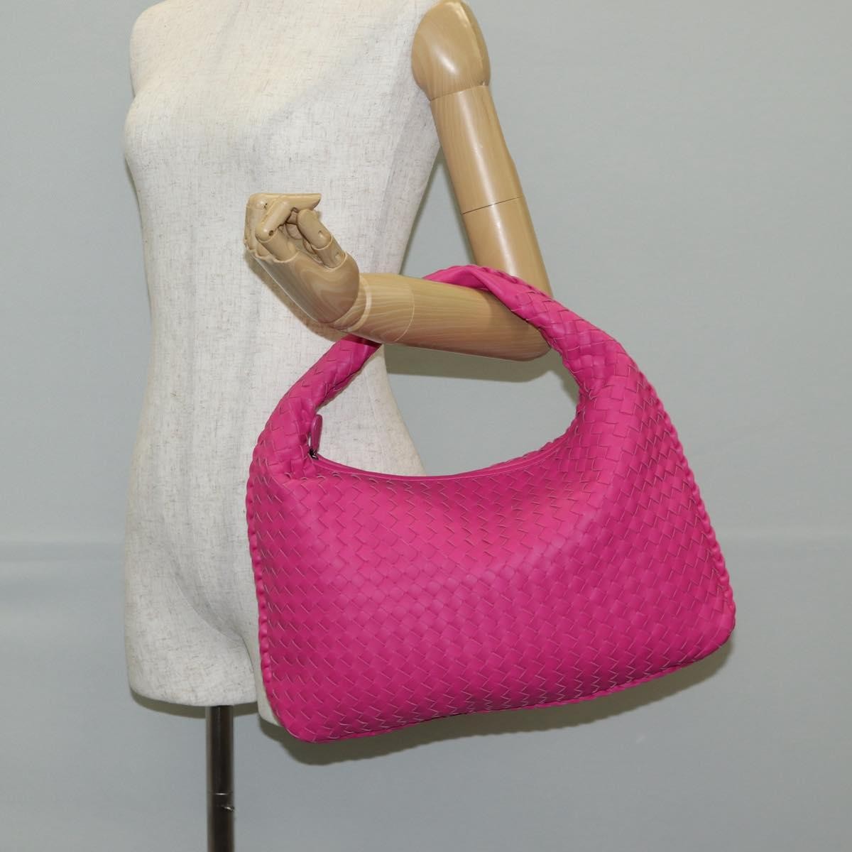 Bottega Veneta Veneta Hobo Intrecciato Nappa Pink Leather Bag