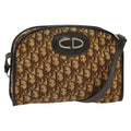 Christian Dior Vintage Trotter Shoulder Bag Canvas Brown Canvas Bag (Pre-Owned)