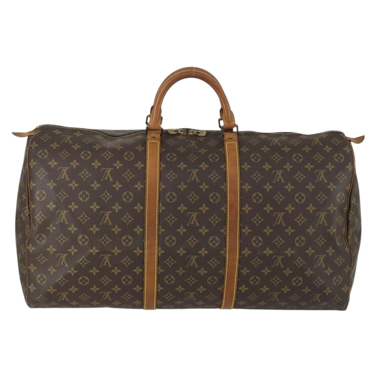 Louis Vuitton Keepall Bag Monogram Canvas Brown Canvas Travel Bag